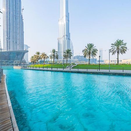 دبي Stylish Apartment With Partial Burj Khalifa View المظهر الخارجي الصورة