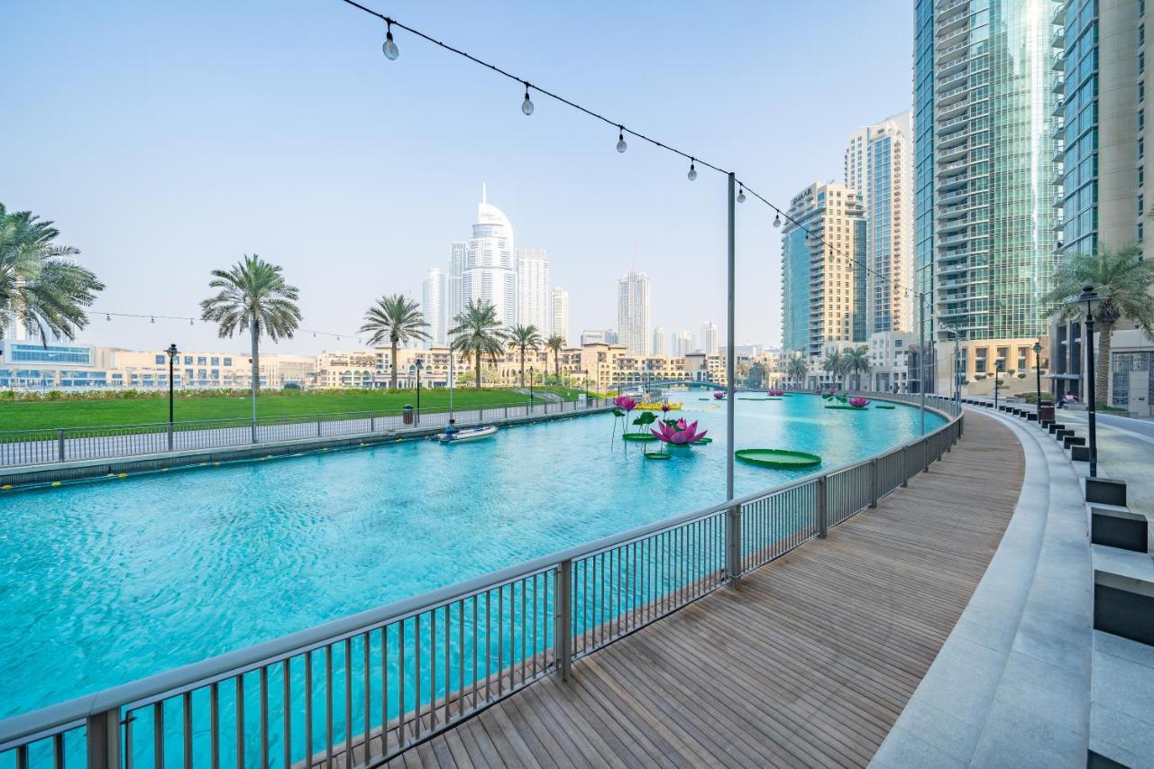 دبي Stylish Apartment With Partial Burj Khalifa View المظهر الخارجي الصورة